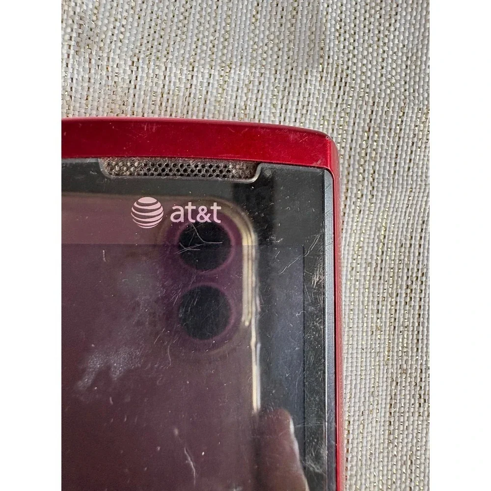 red Samsung SGH-A777, a 3G slider phone